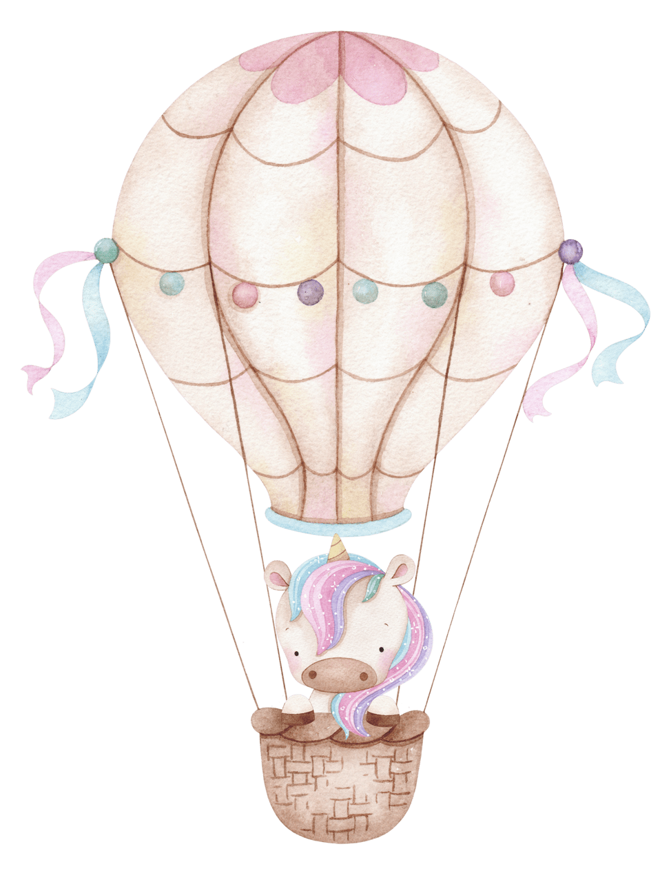 Hot air balloon pin page clipart vector 3