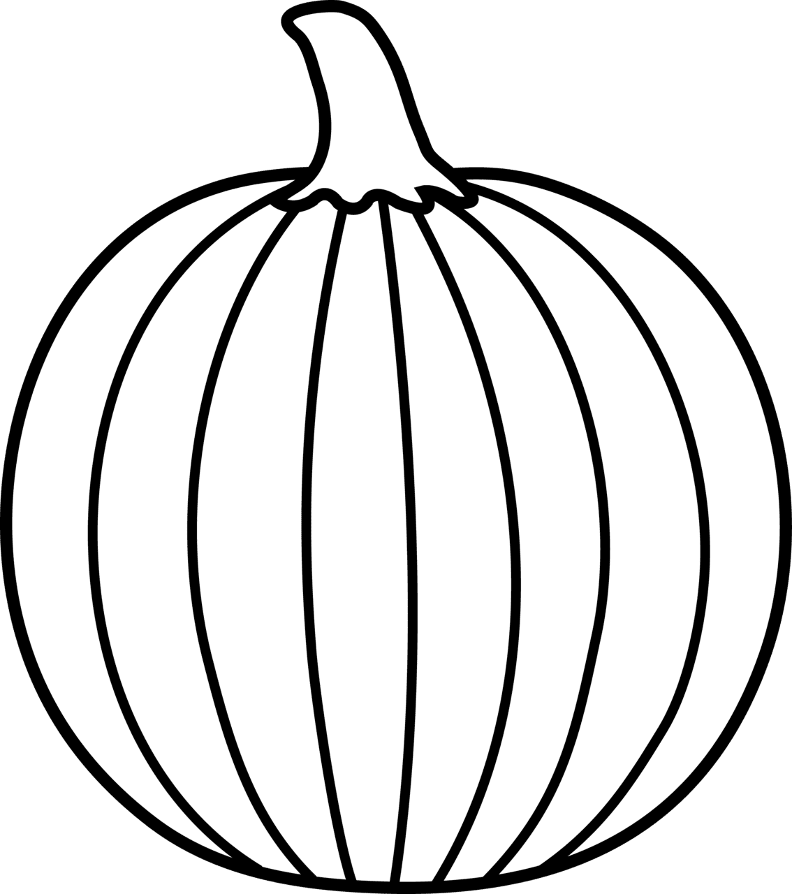 Vegetable cute clipart and coloring pages image