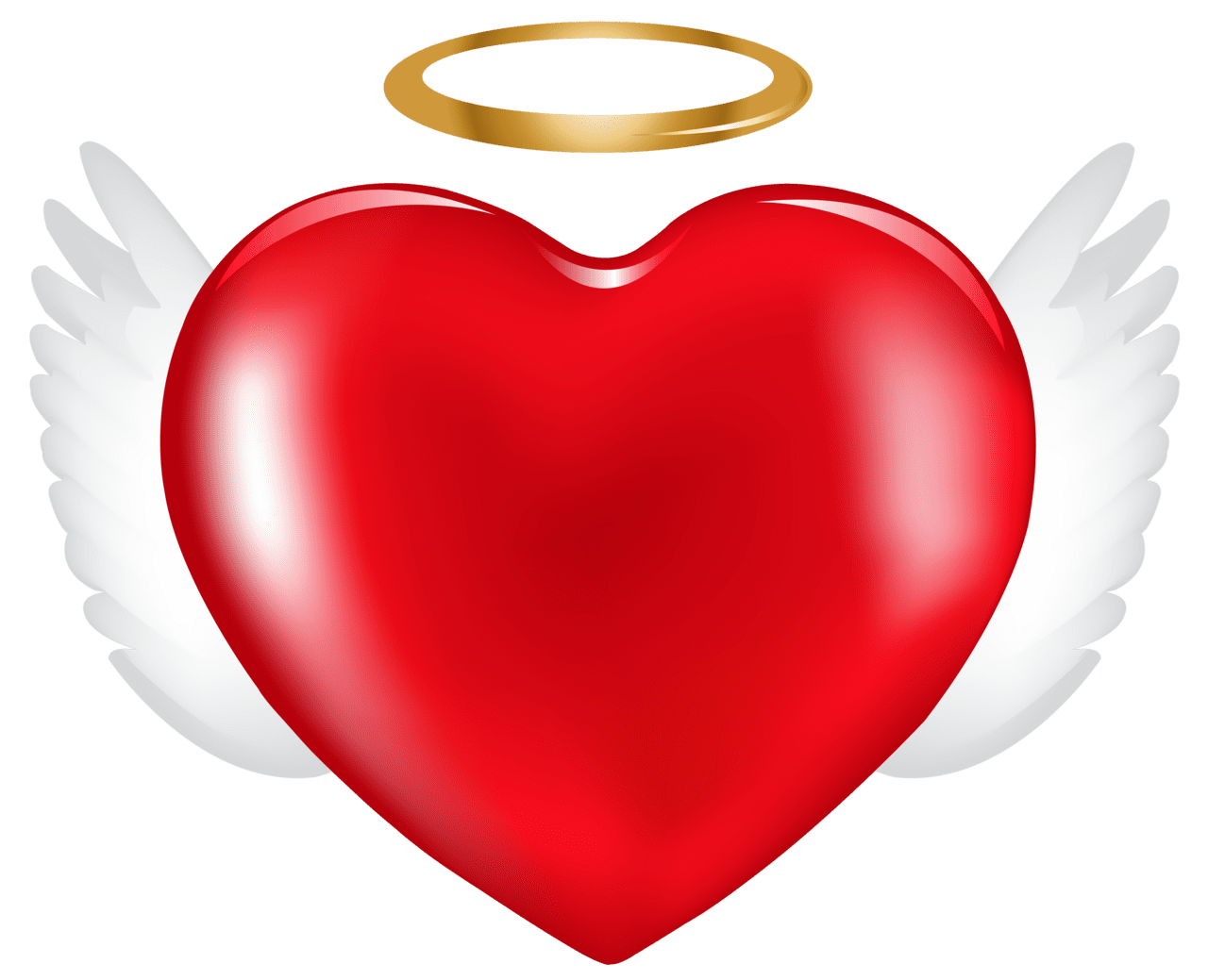 Angel wings heart clipart image