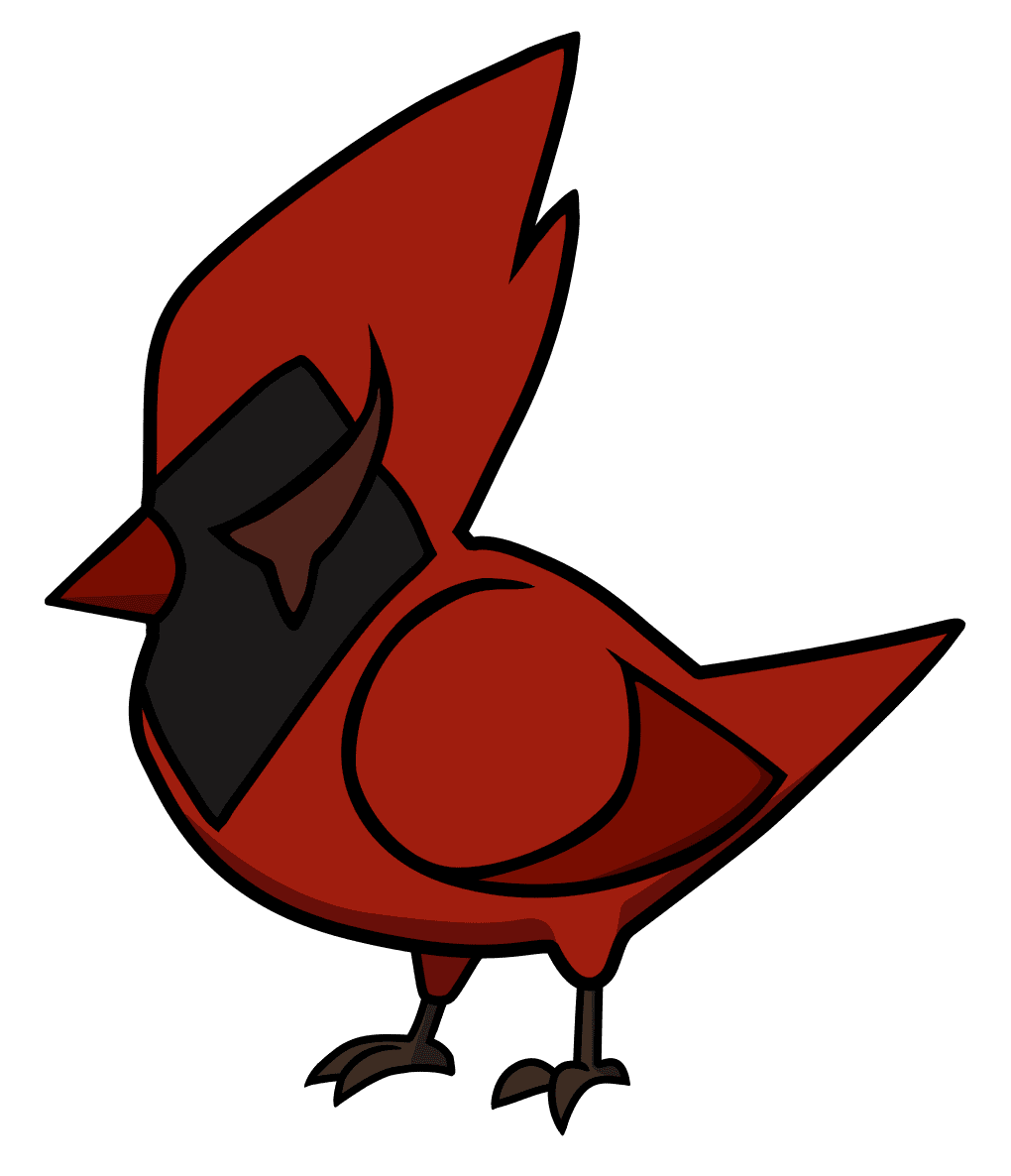 Cardinal flapjack clipart image