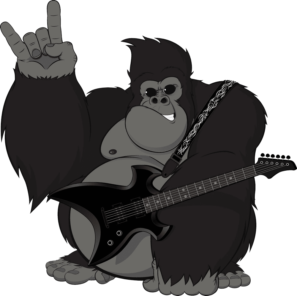 Gorilla page clipart transparent