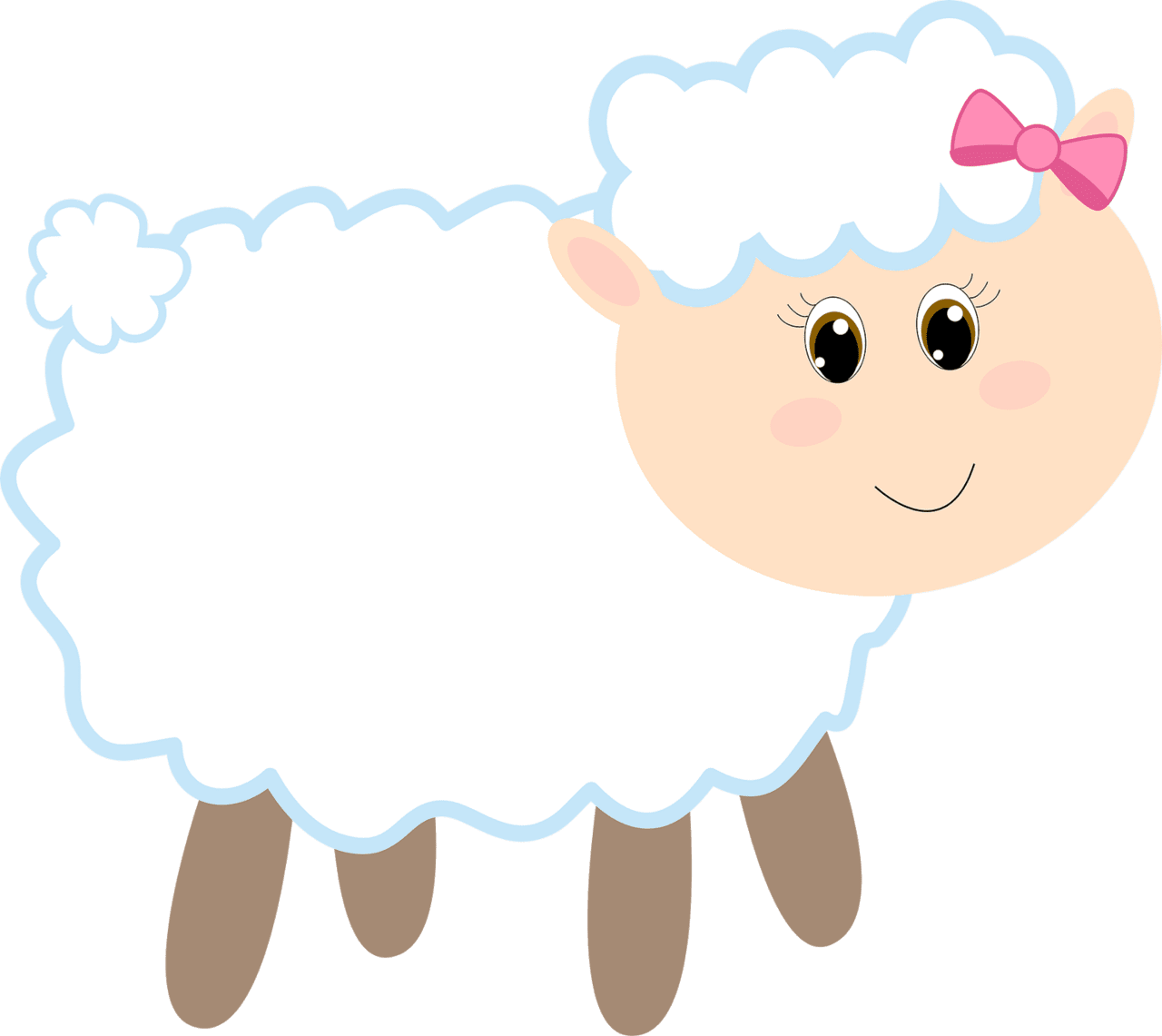 Lamb pin page clipart logo 2