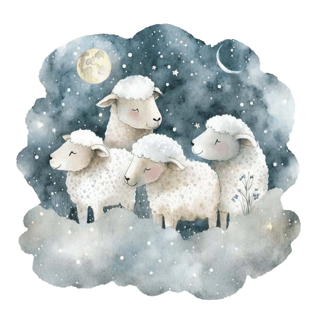 Lamb good night clipart clip art