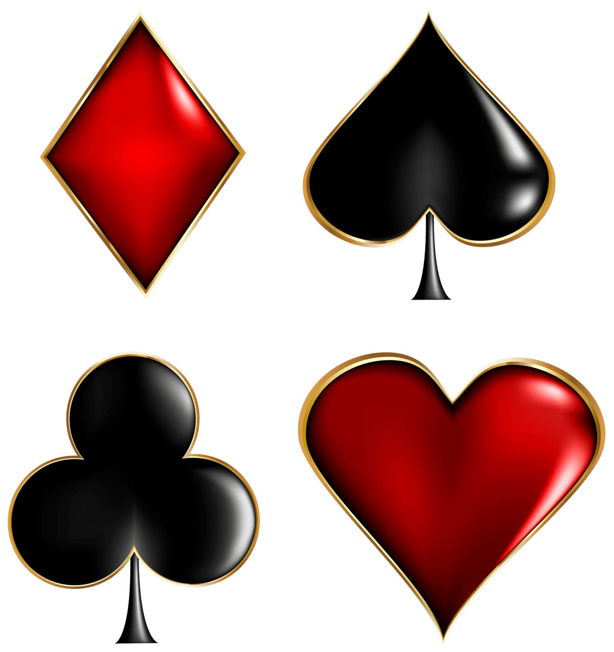 Playing cards card suits clipart image