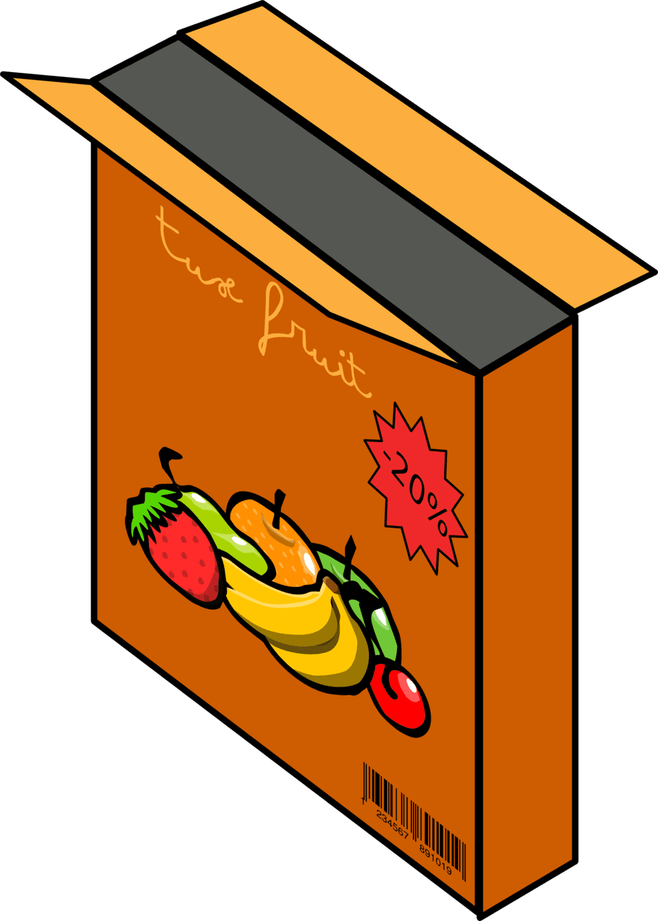 Clipart image cereal box id