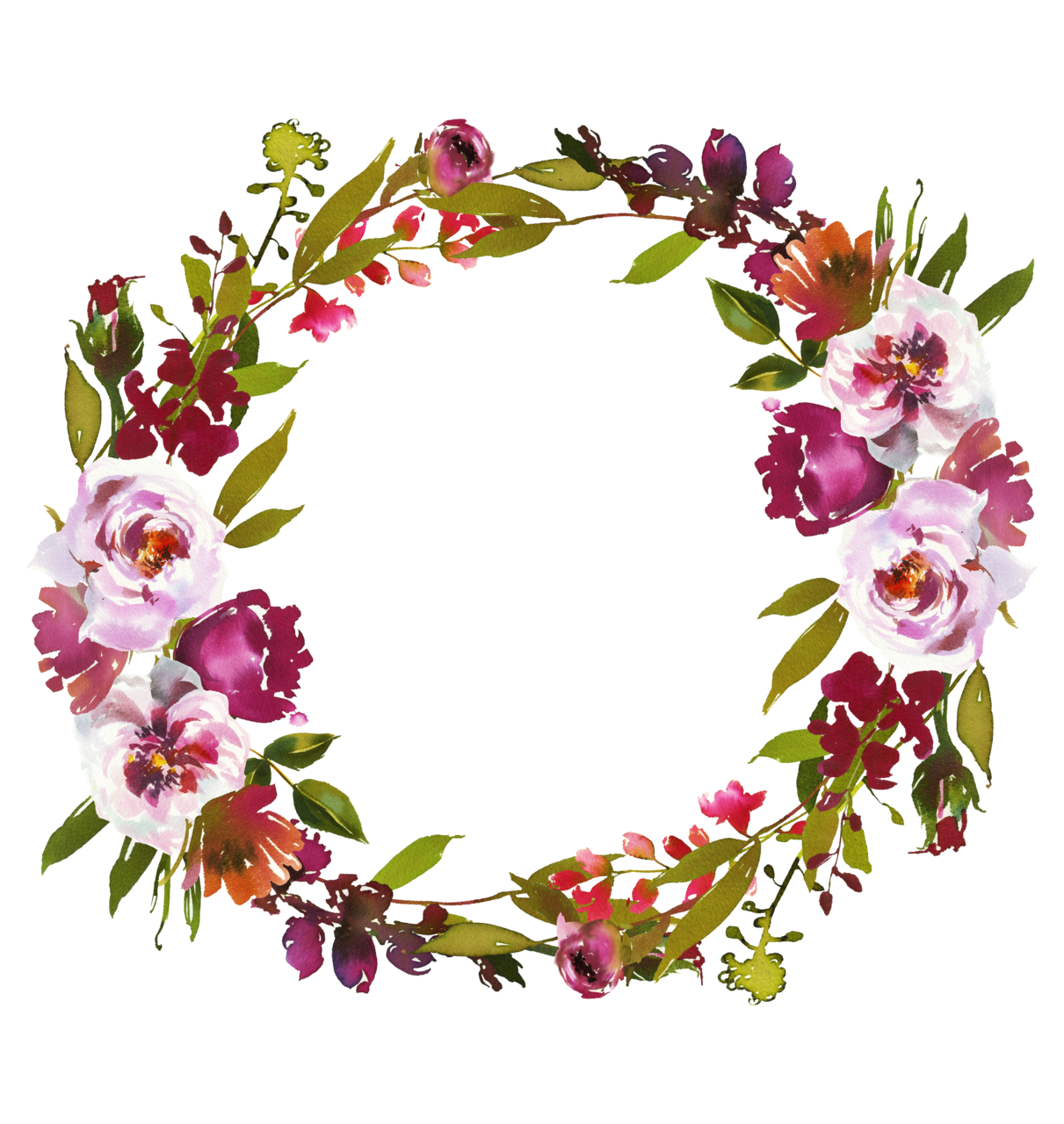 Wreath pin page clipart image 4