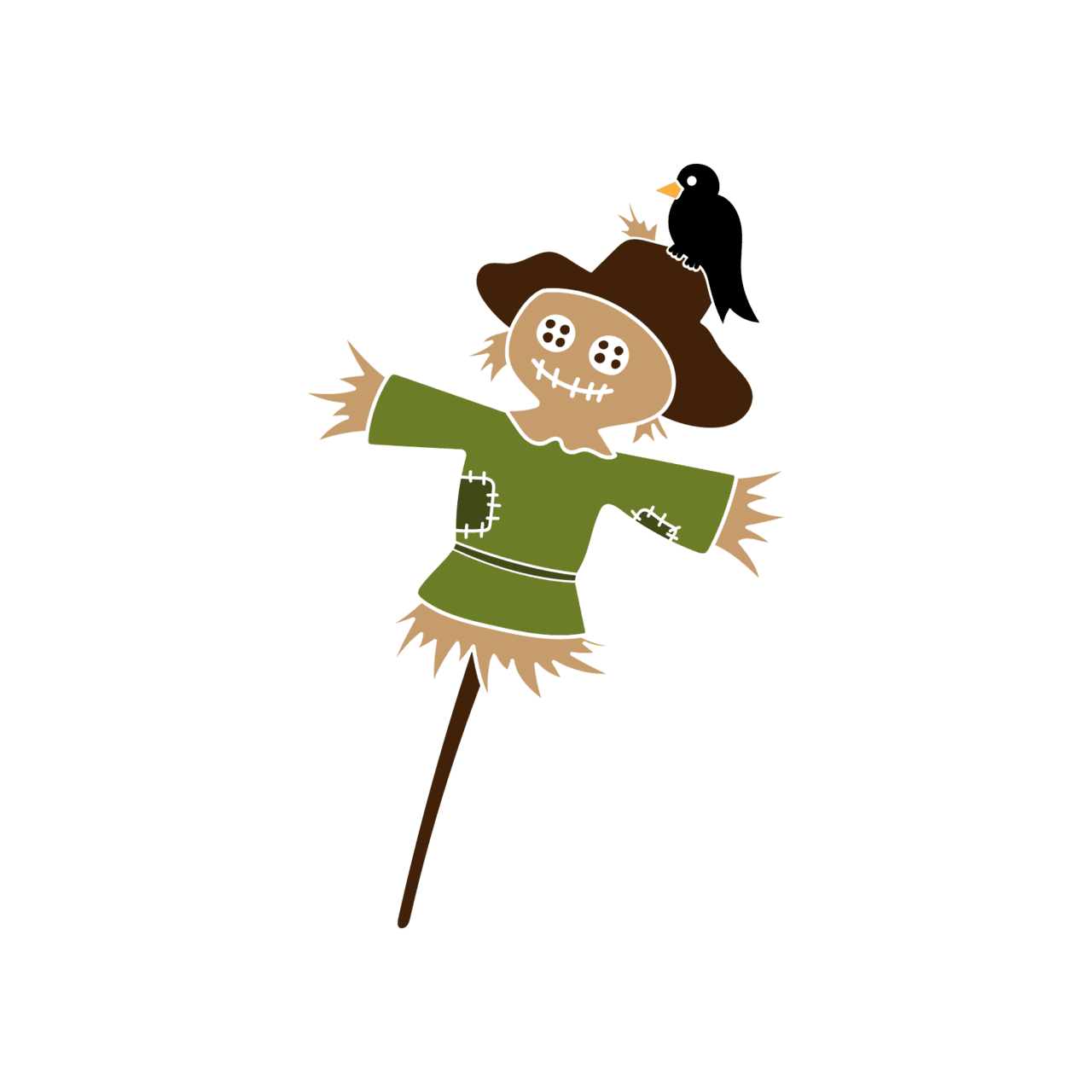 Scarecrow pin page clipart transparent