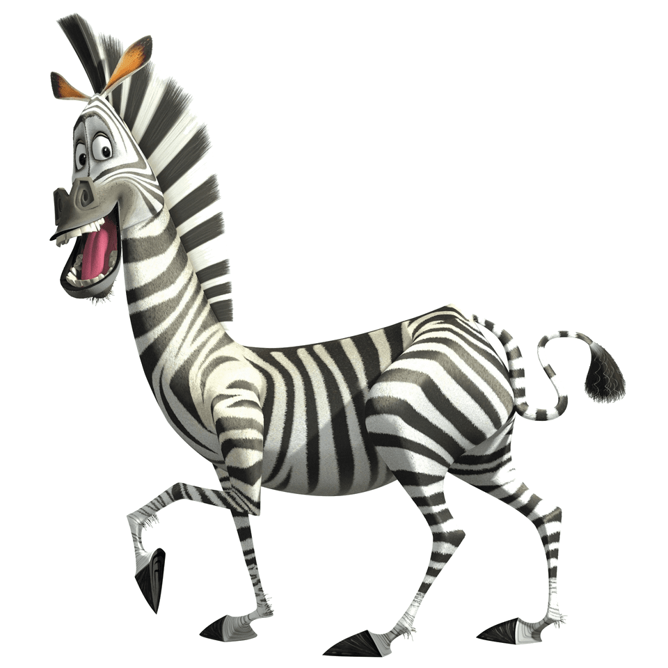 Zebra marty madagascar clipart logo