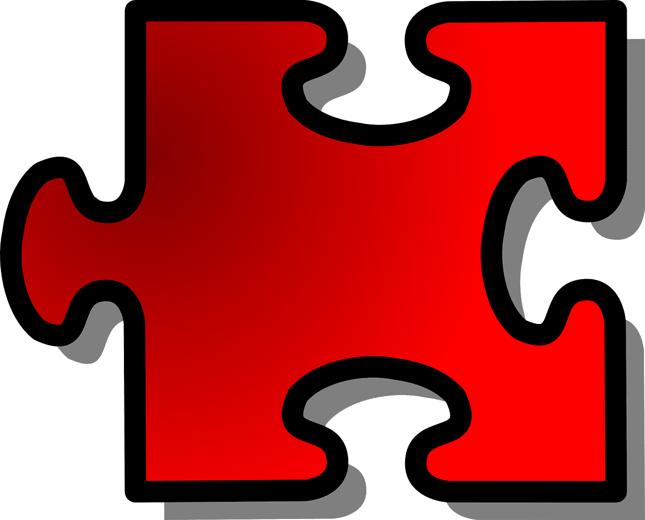 Jigsaw puzzle game vector graphic clipart