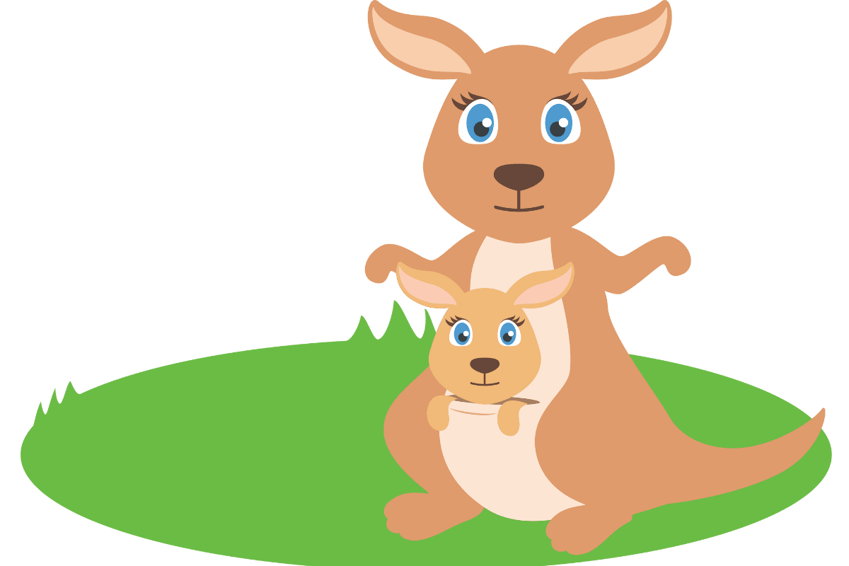 Kangaroo lluvioso del canguro chistes clipart photo