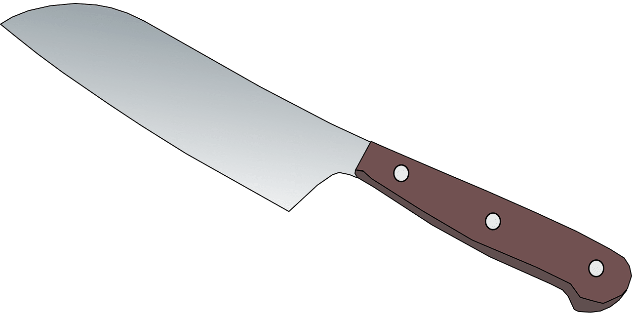 Kitchen knife cut vector graphic clipart