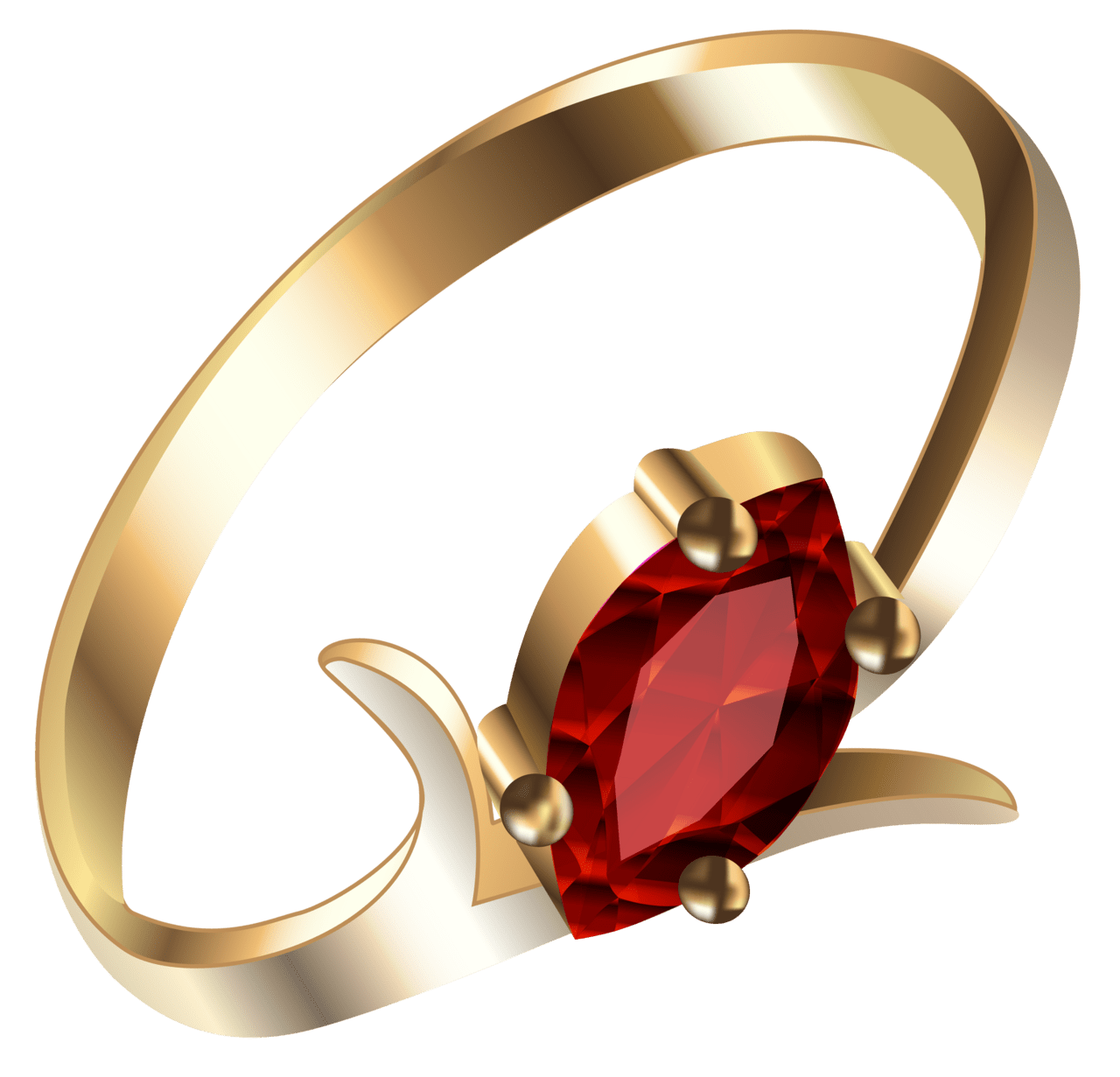 Ring gold sprk no background clipart