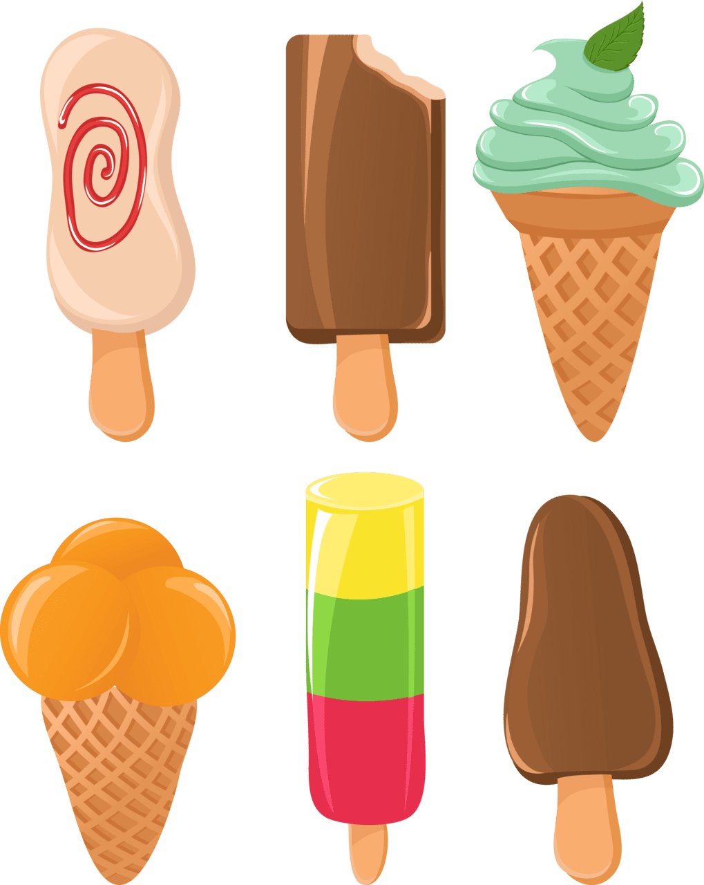 Ice cream cone pin page clipart image 2