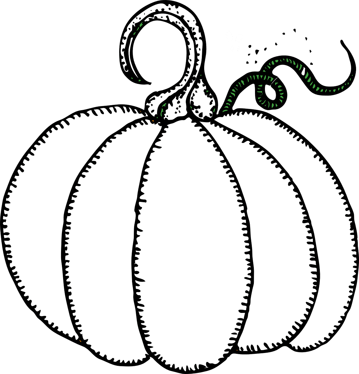 Pumpkin black and white halloween carving vector graphic clipart