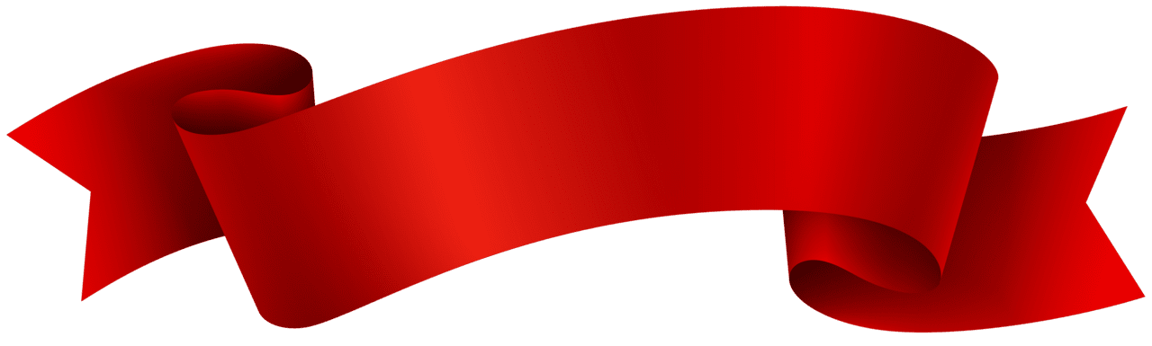 Ribbon red deco banner clipart free