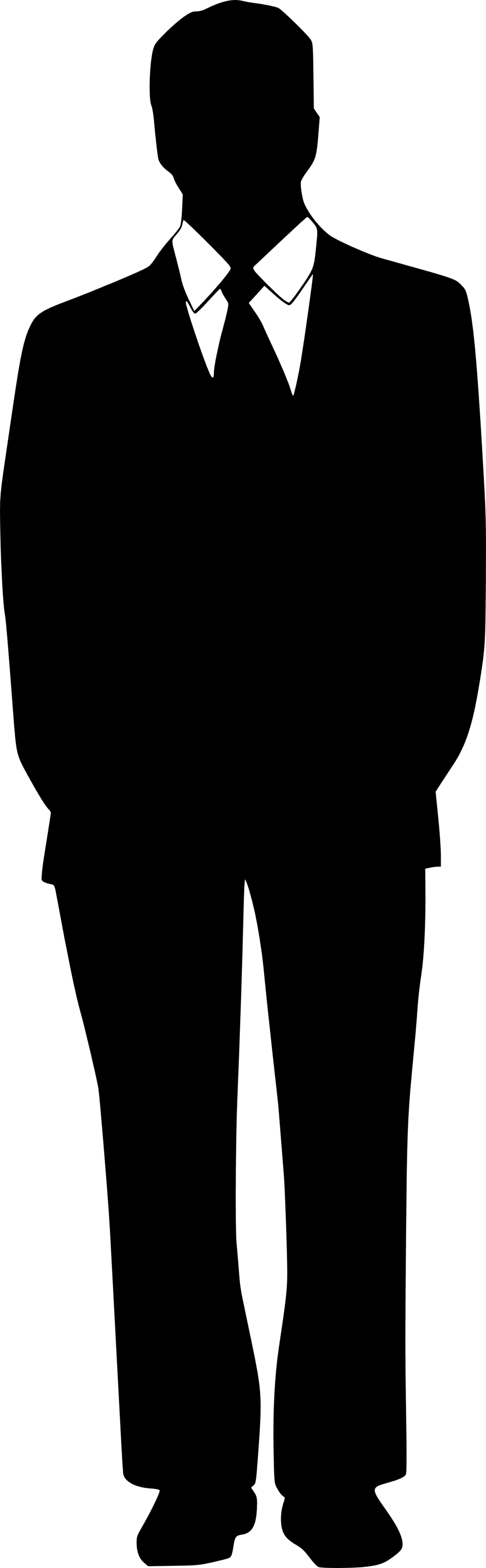 Clipart image silhouette of man in suit id