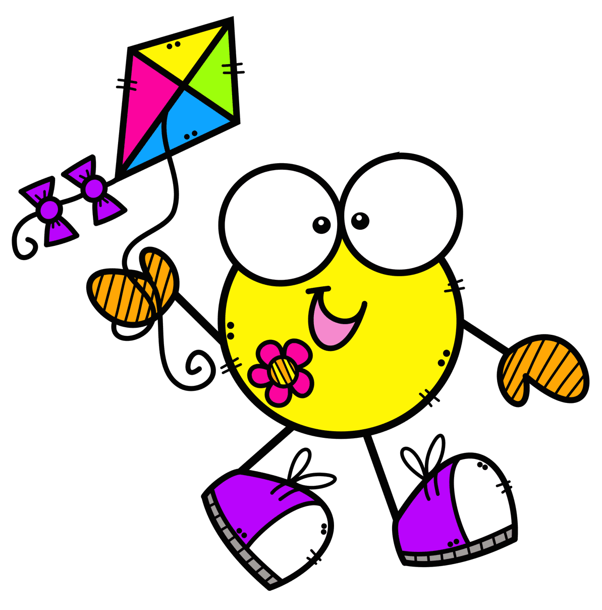 Kite pin page clipart picture 3