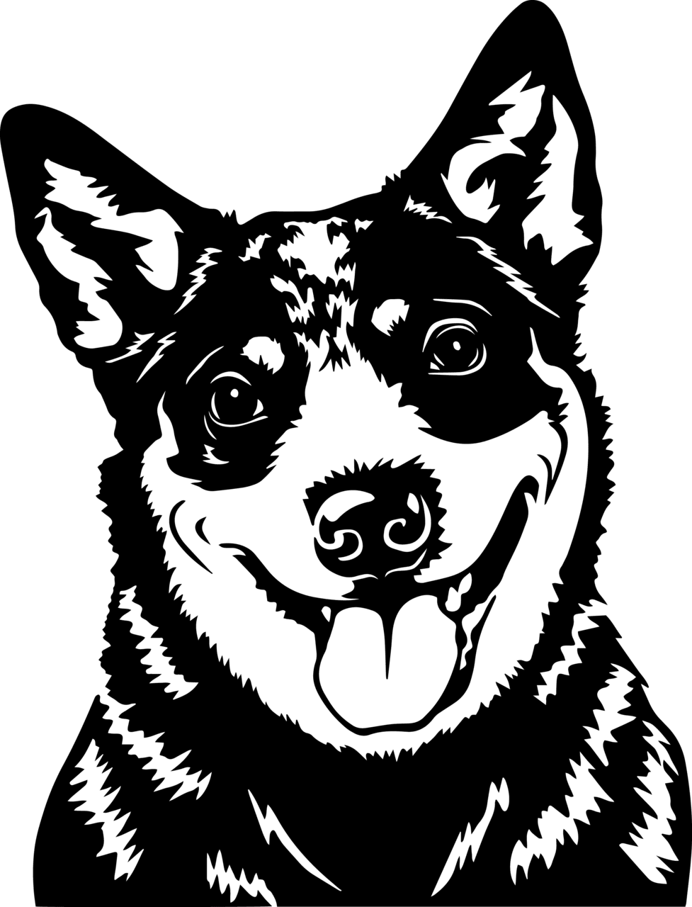 Dog black and white pin page clipart background 3