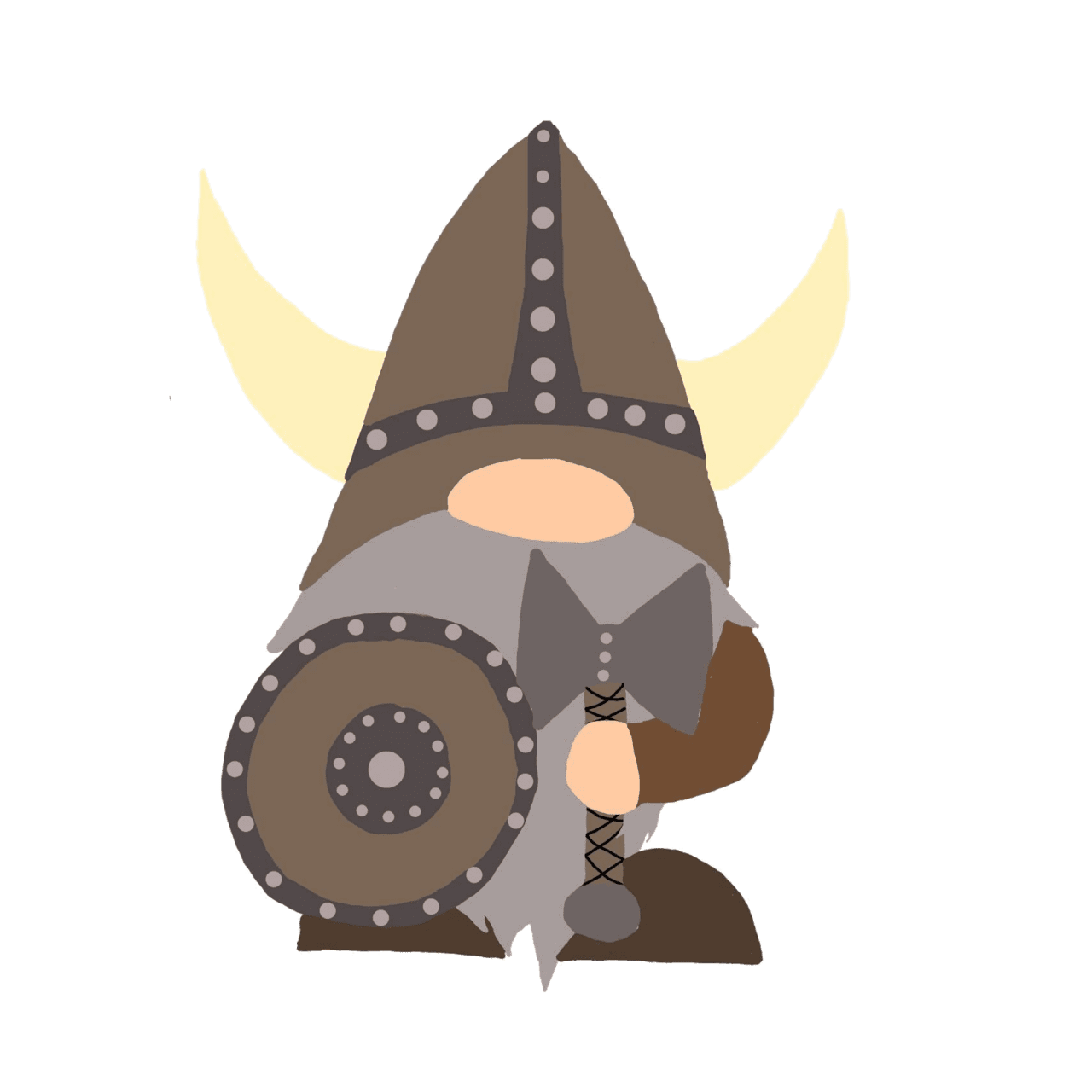 Viking warrior gnome clipart image