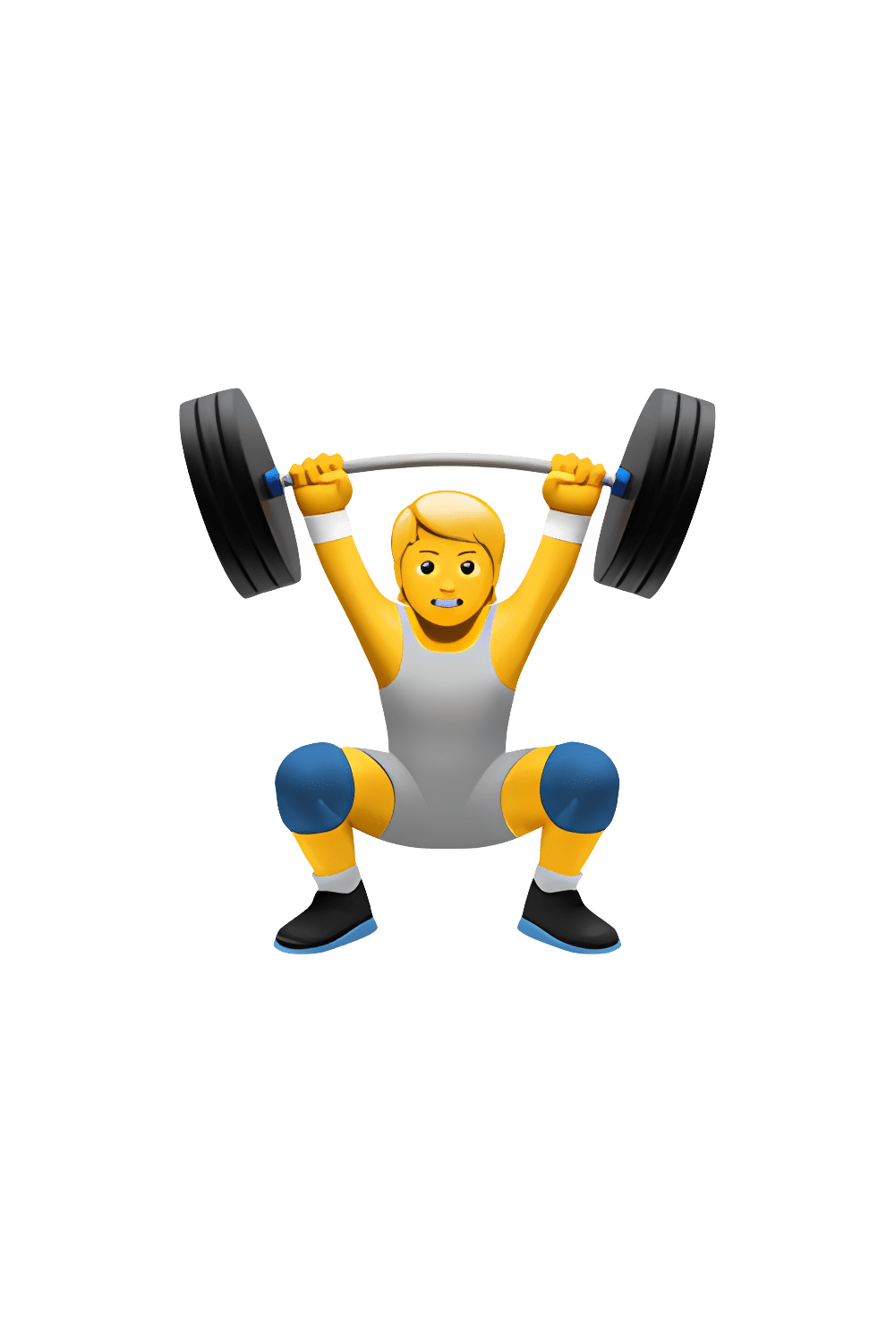 Gym person lift weights emoji clipart clip art