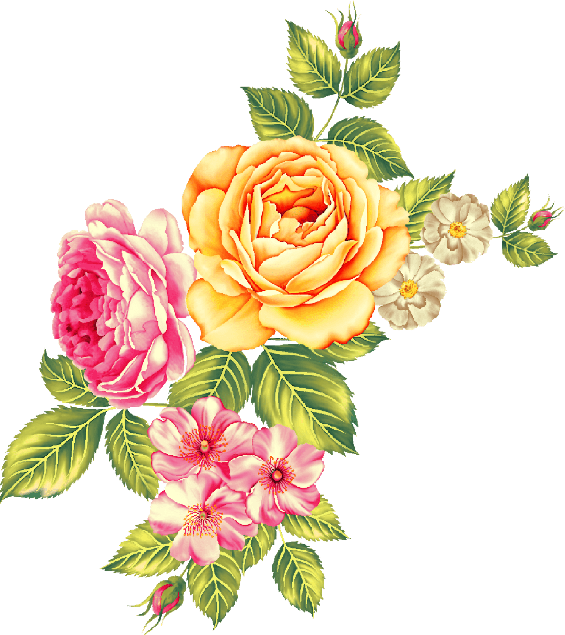 Flower bouquet pin page clipart clip art