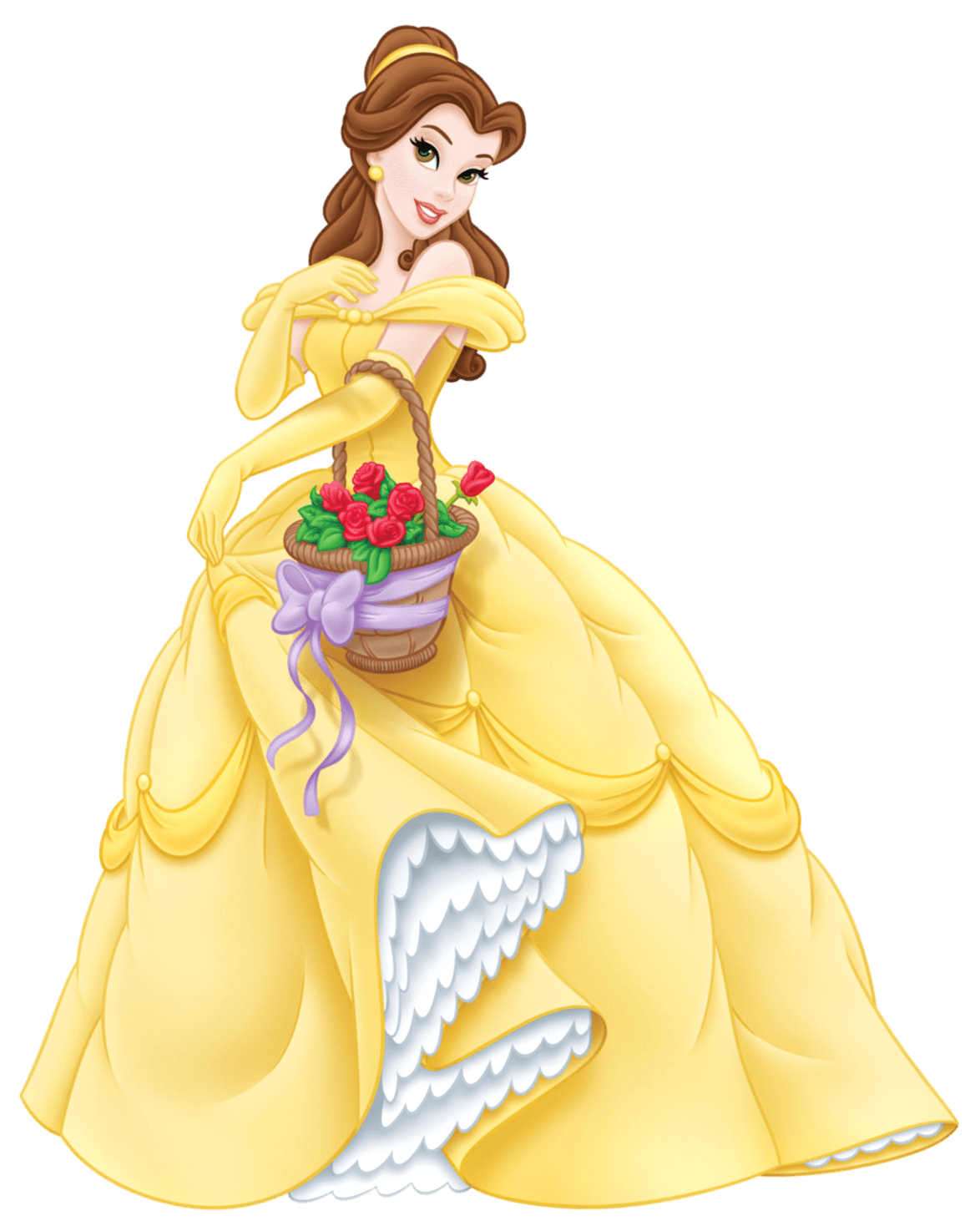 Princess belle cartoon clipart transparent