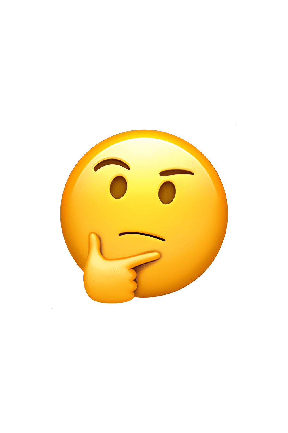 Think ing face emoji clipart transparent