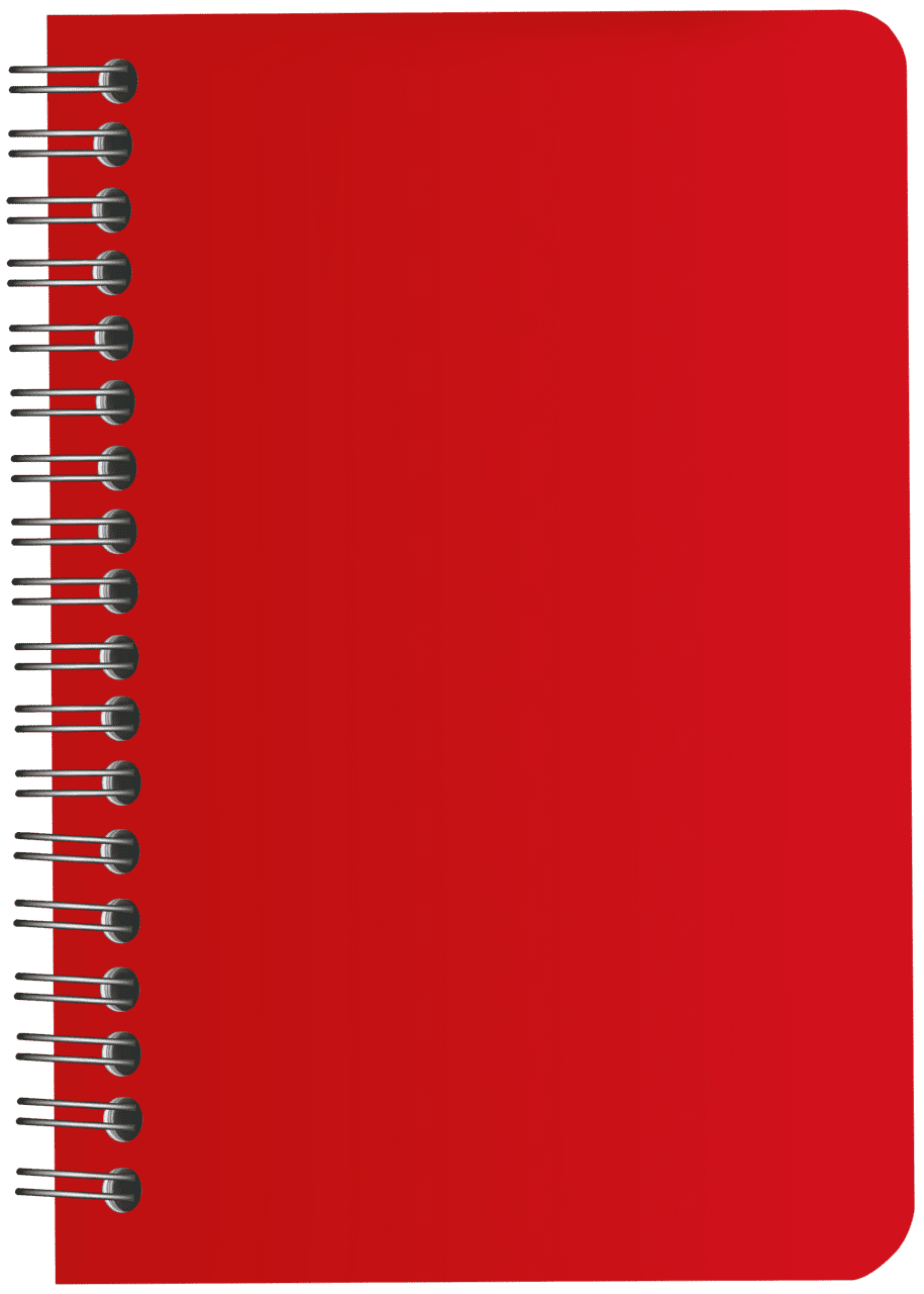 Red notebook clipart image