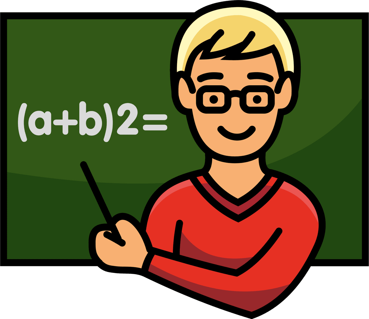 For teaching mathematics teacher vector clipart images