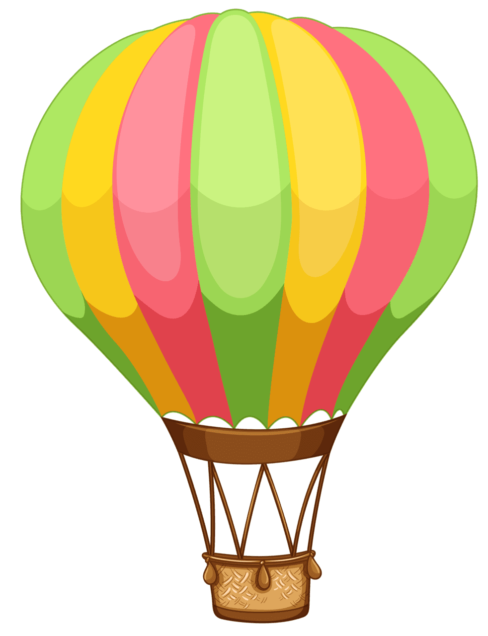 Hot air balloon pin page clipart picture 2