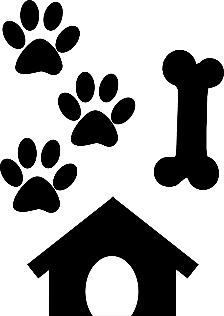 Dog bone noob training guide clipart logo