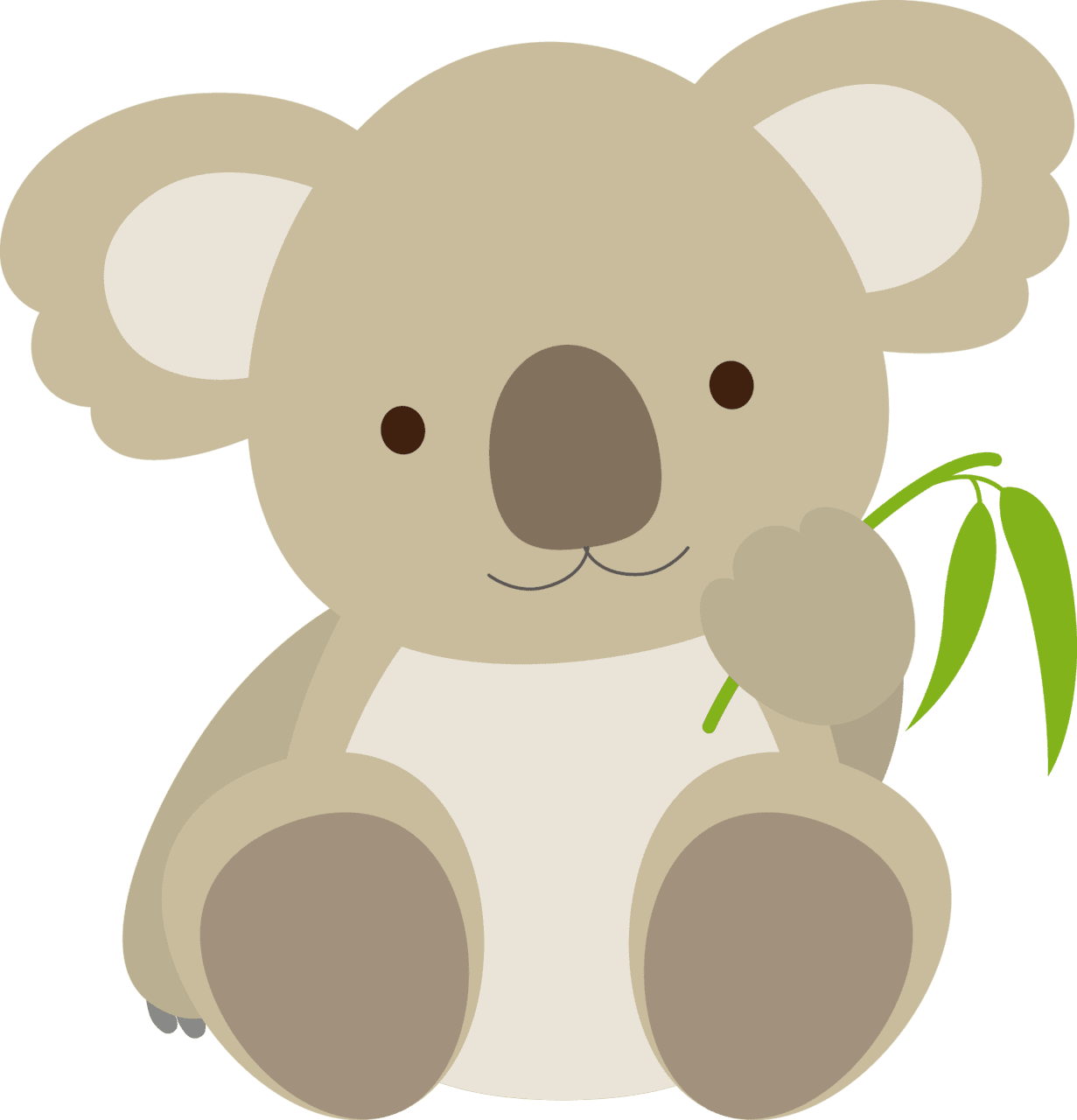 Koala bear cuteness emot clipart image with no background