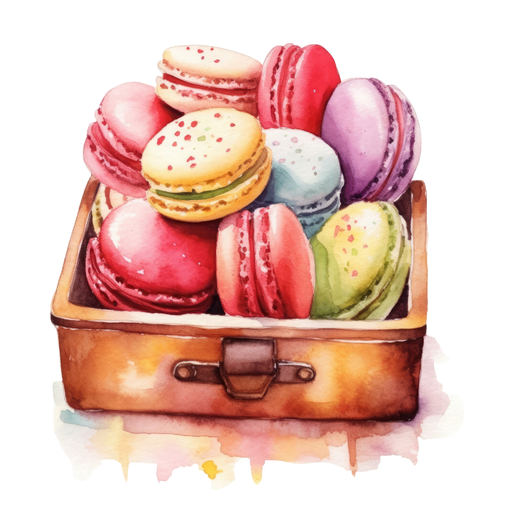 Cookies ma ron masterpieces illustrated sweet treats clipart picture