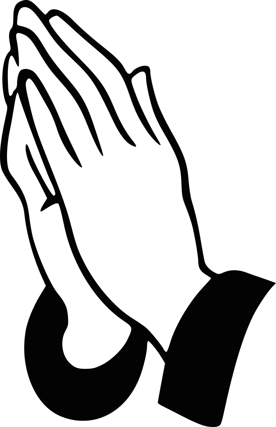 Clipart image praying hands id