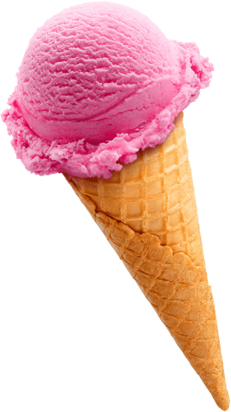 Ice cream cone strawberry sundae clipart photo