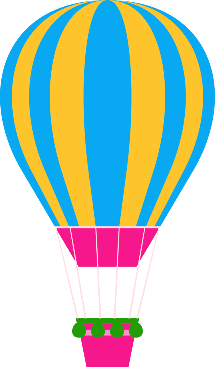 Hot air balloon pin page clipart free