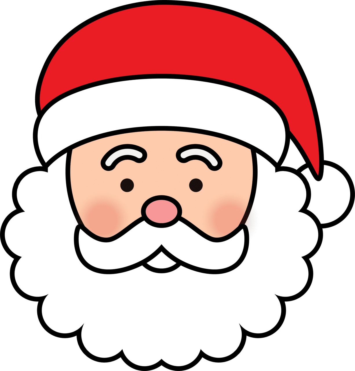 Santa claus pin page clipart background