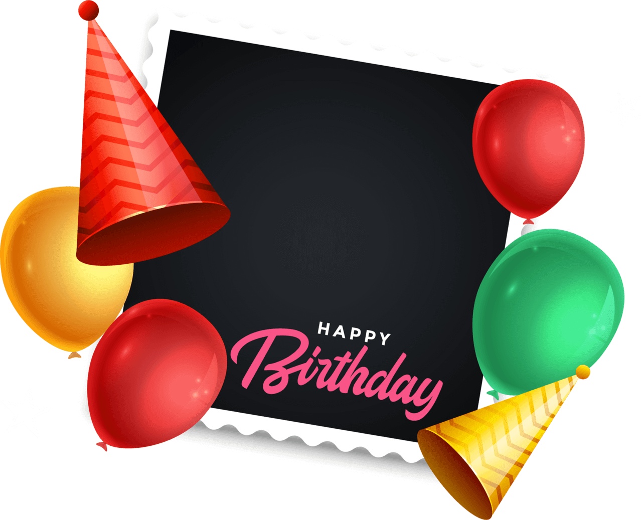 Party hat birthday cake with name clipart picture