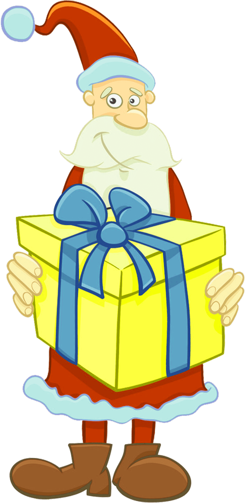 Santa claus give big vector image clipart