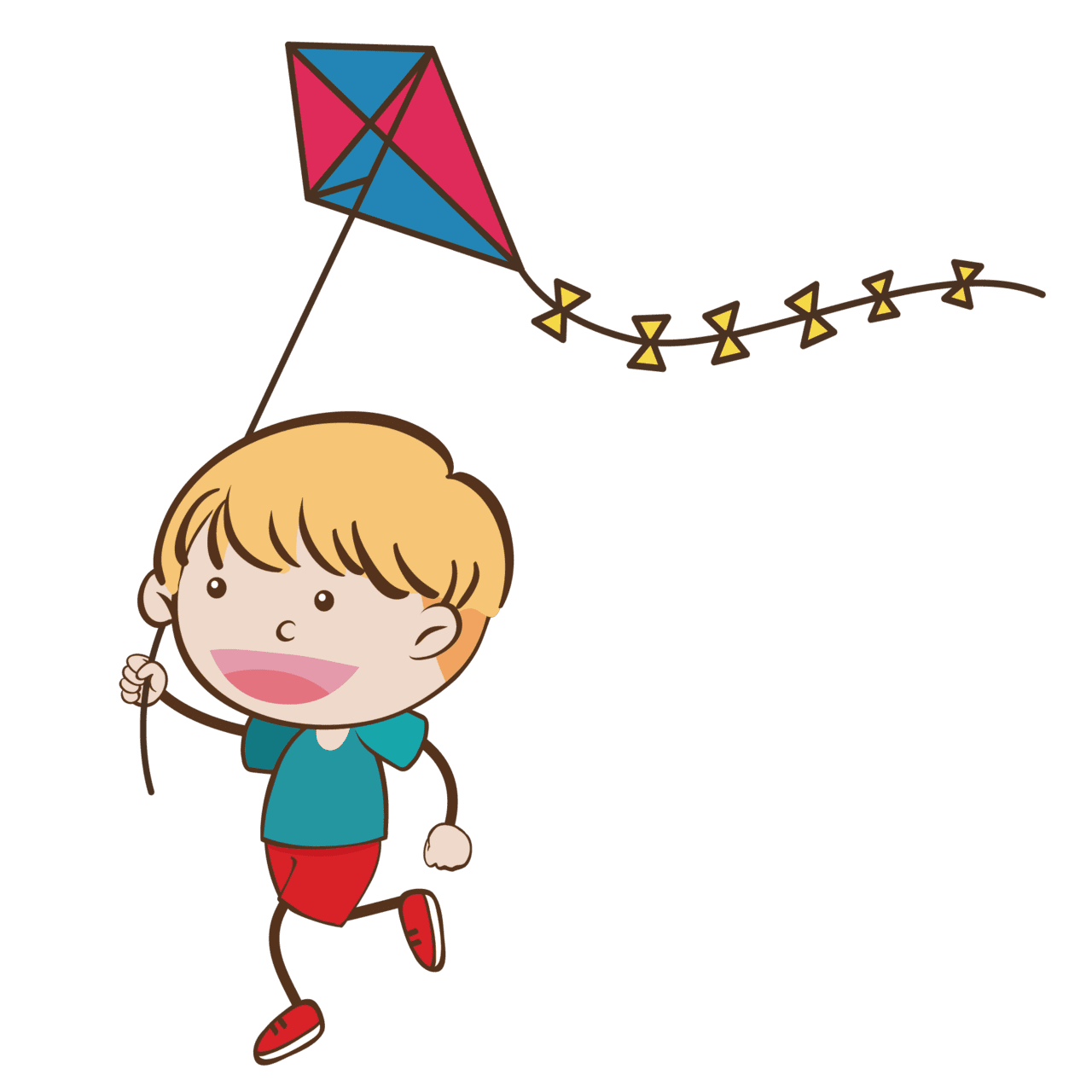 Cute little boy with girl flying kite boys toddle picture and clipart image for