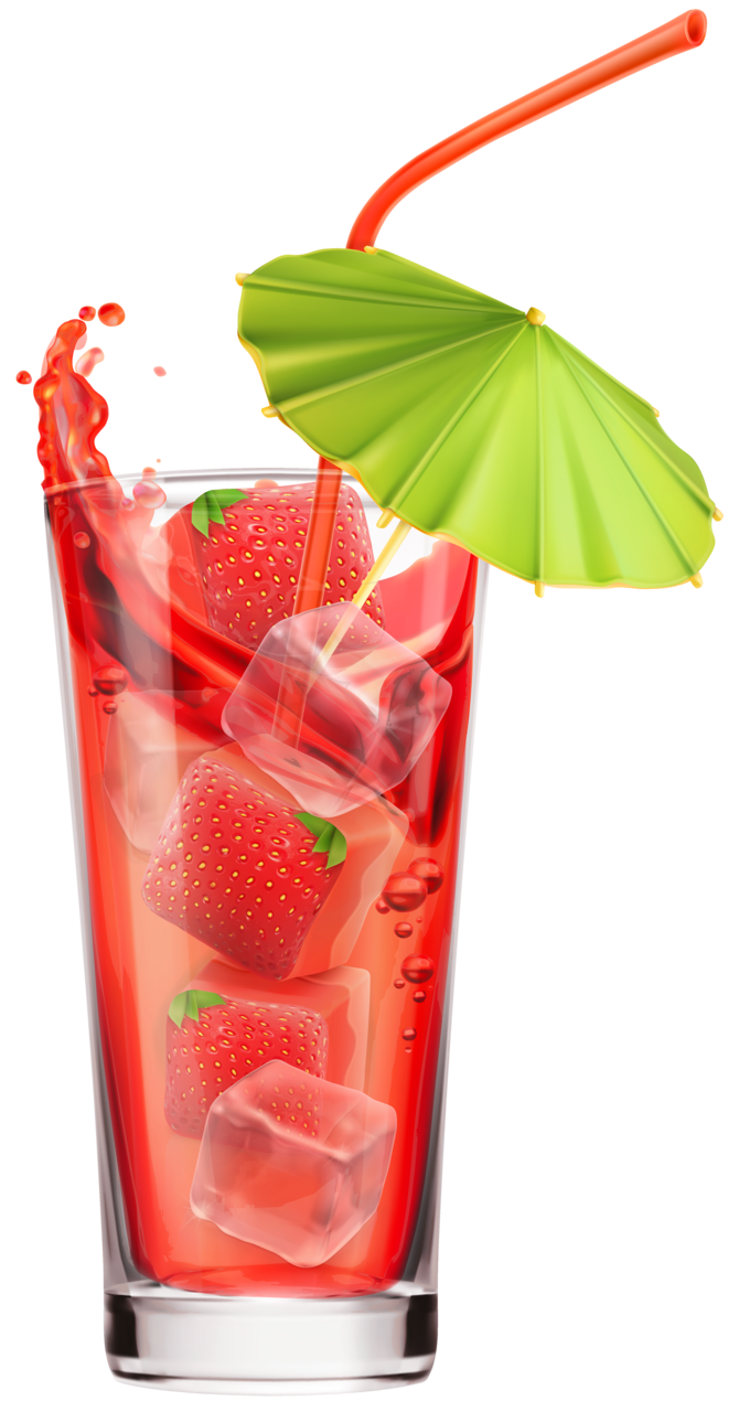 Drink strawberry cocktail clipart image