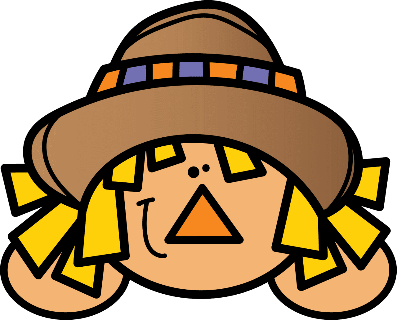Scarecrow pin page clipart image
