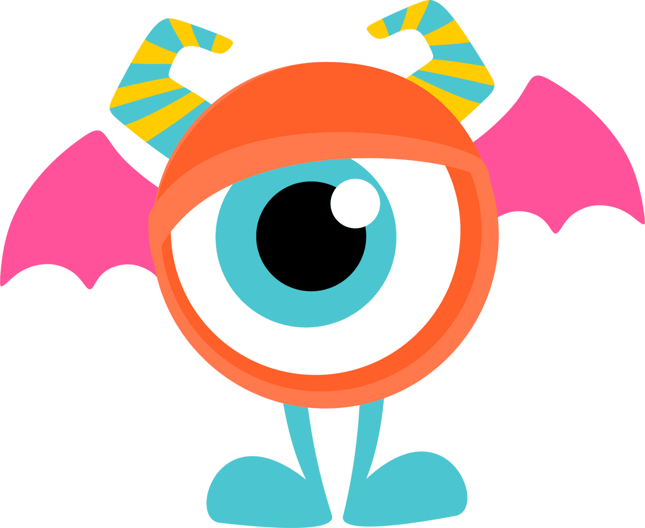 Monster pin page clipart image