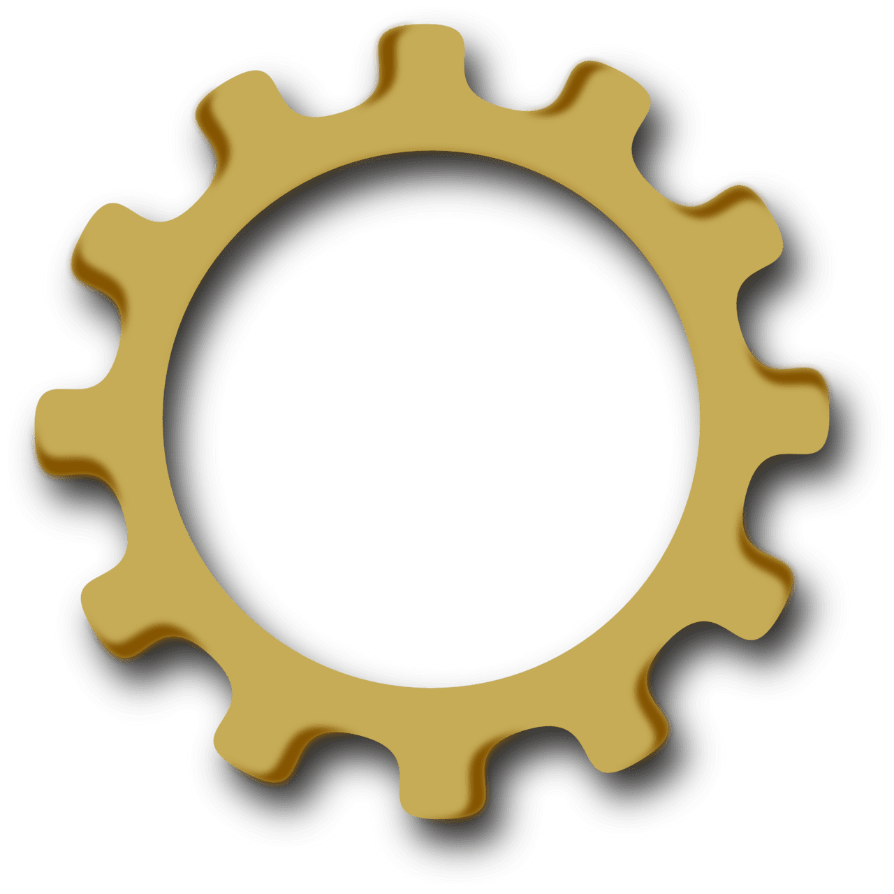 Yellow gear for clipart image