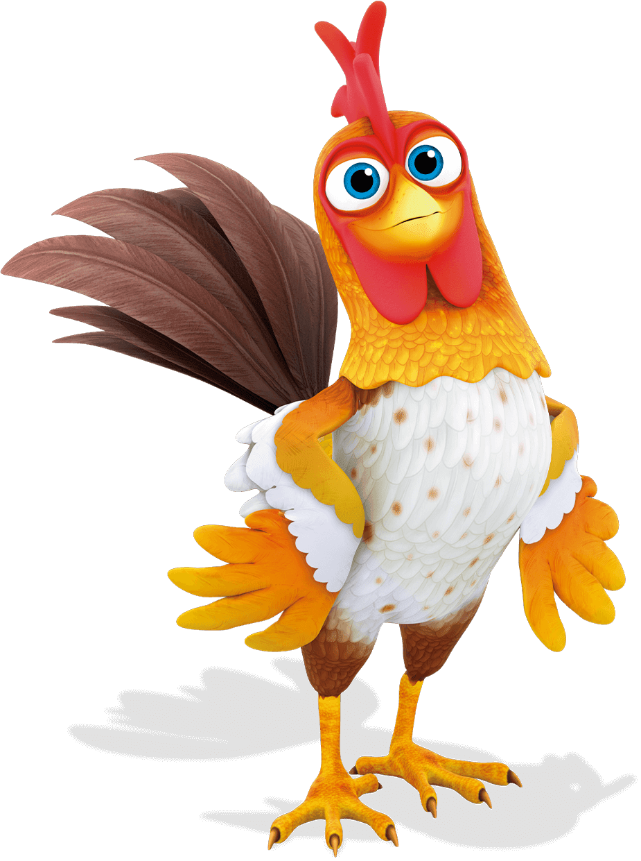 Rooster vuelve espa la granja de zen con el gran gallo clipart free