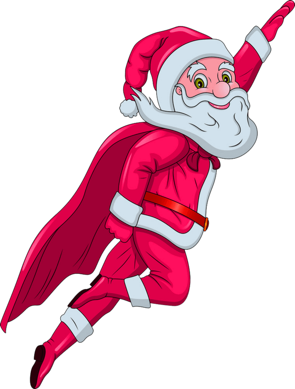 Santa claus fly image the air vector clipart