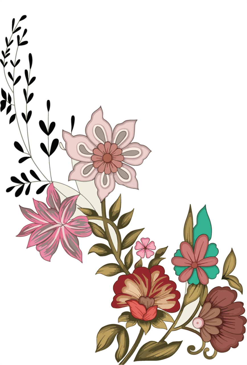 Flower bouquet pin page clipart picture 6