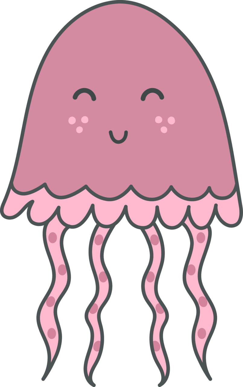 Jellyfish pin page clipart free