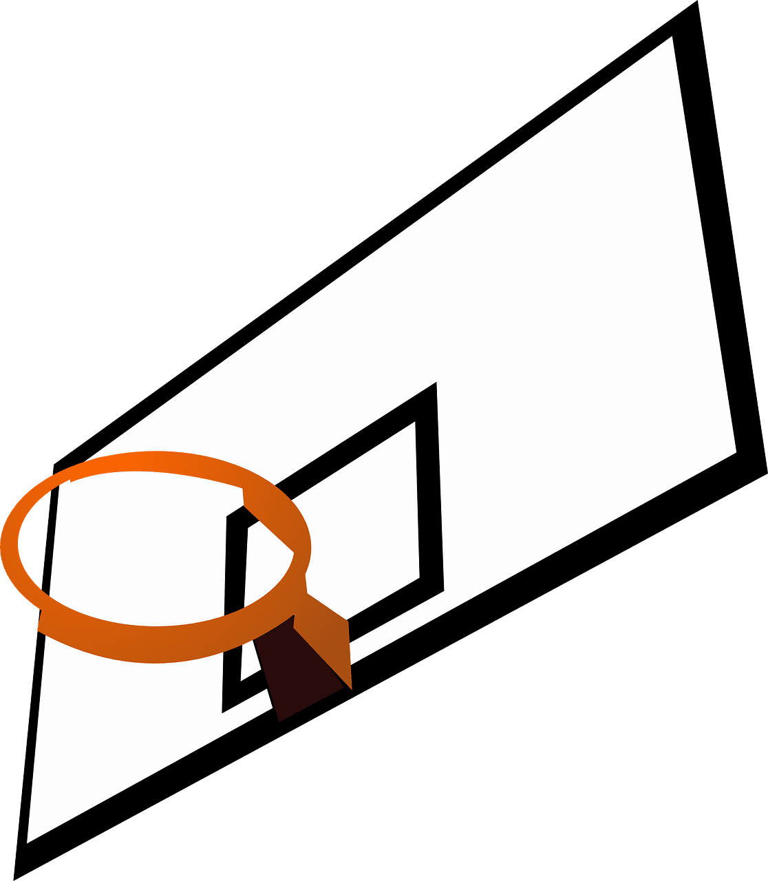 Basketball hoop backboard rim vector graphic clipart