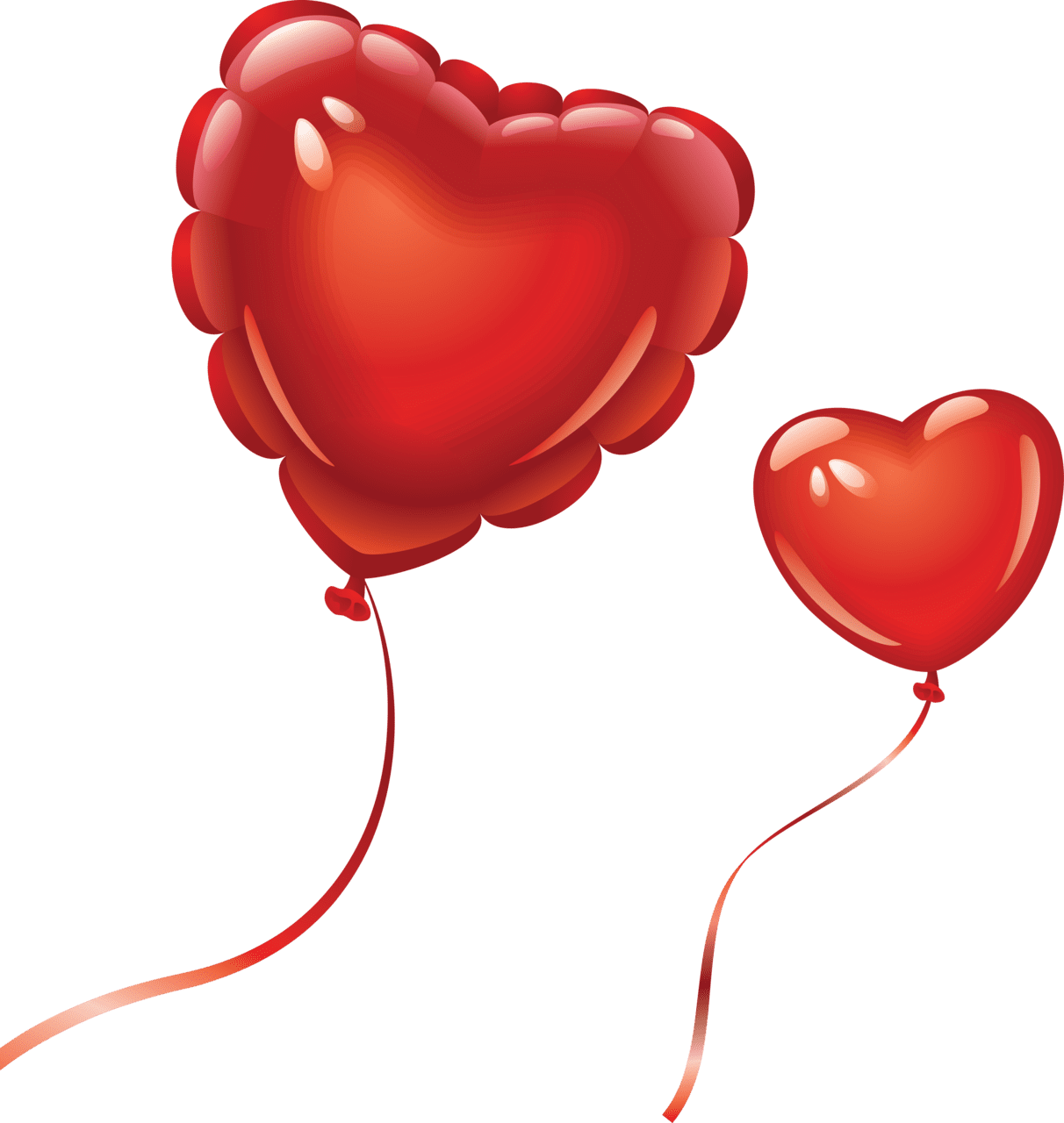 Happy valentines day heart shaped valentine ballons clipart logo